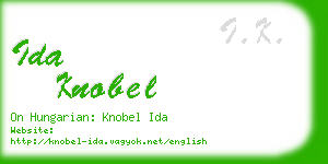 ida knobel business card